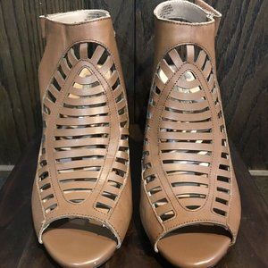 Brown Cutout Sandals